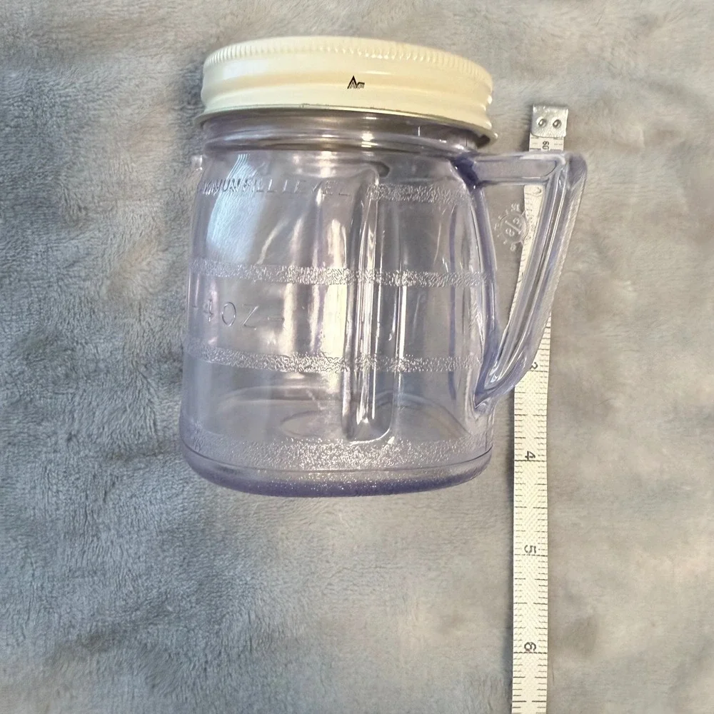 Vintage Osterizer Mini-Blend 8 Oz Container Jar Lid 1970s Blend & Store